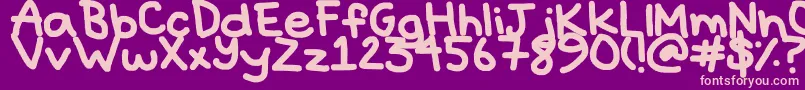 Hyperbole Font – Pink Fonts on Purple Background