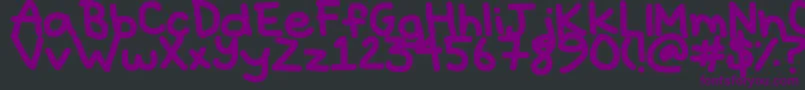 Hyperbole-fontti – violetit fontit mustalla taustalla