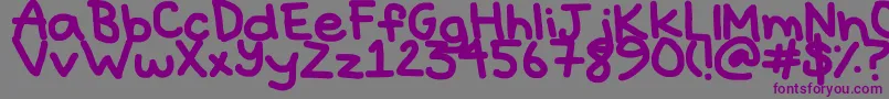 Hyperbole Font – Purple Fonts on Gray Background