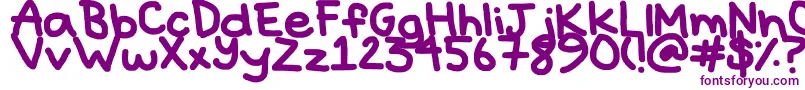 Hyperbole Font – Purple Fonts on White Background