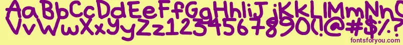 Шрифт Hyperbole – фиолетовые шрифты на жёлтом фоне