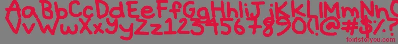 Hyperbole Font – Red Fonts on Gray Background