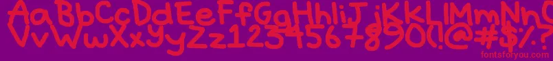 フォントHyperbole – 紫の背景に赤い文字