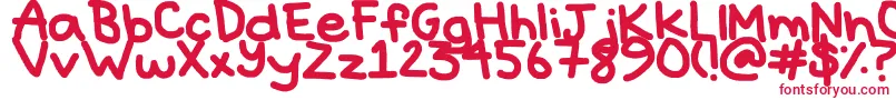 Hyperbole-fontti – punaiset fontit valkoisella taustalla