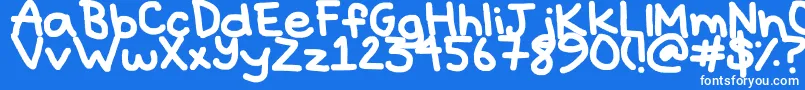 Hyperbole-fontti – valkoiset fontit sinisellä taustalla