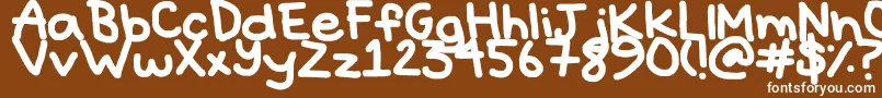 フォントHyperbole – 茶色の背景に白い文字