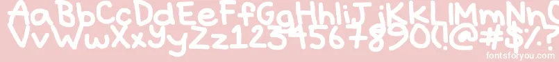 Hyperbole-fontti – valkoiset fontit vaaleanpunaisella taustalla