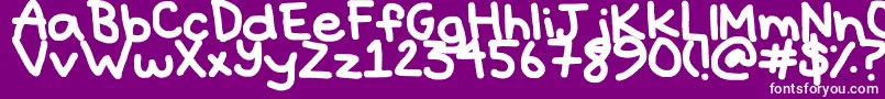 フォントHyperbole – 紫の背景に白い文字