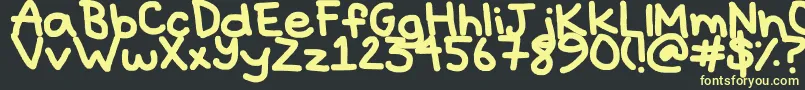 Hyperbole-fontti – keltaiset fontit mustalla taustalla