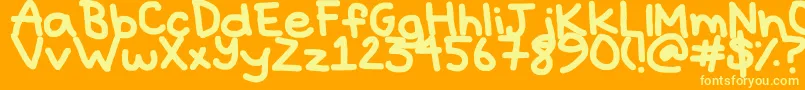 Hyperbole Font – Yellow Fonts on Orange Background