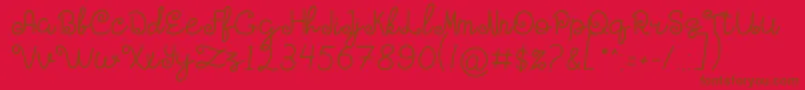HOLY MOLLYN Font – Brown Fonts on Red Background