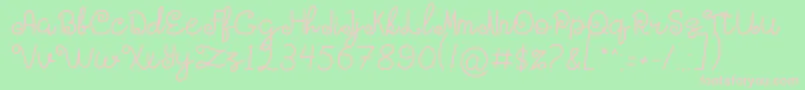 HOLY MOLLYN Font – Pink Fonts on Green Background