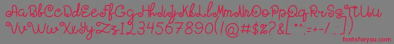 HOLY MOLLYN Font – Red Fonts on Gray Background