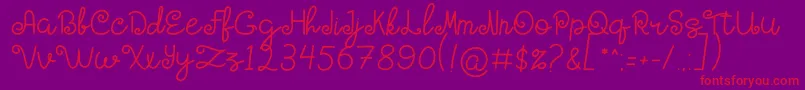 HOLY MOLLYN Font – Red Fonts on Purple Background