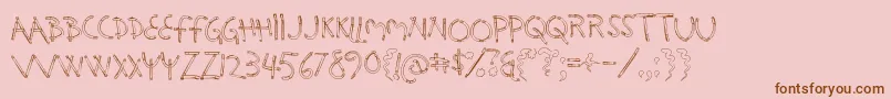 holy smokes Font – Brown Fonts on Pink Background