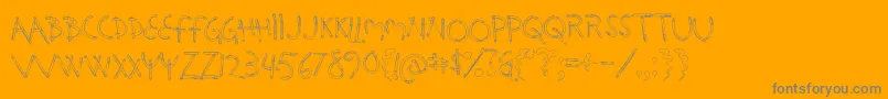 holy smokes-Schriftart – Graue Schriften auf orangefarbenem Hintergrund