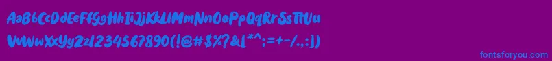 Шрифт Holyfat – синие шрифты на фиолетовом фоне