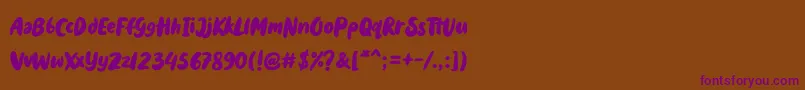 Holyfat-fontti – violetit fontit ruskealla taustalla