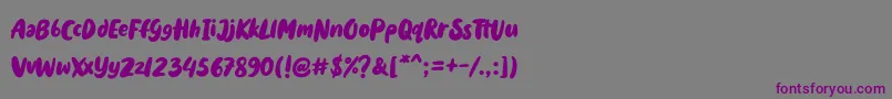 Holyfat Font – Purple Fonts on Gray Background