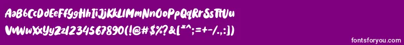 Holyfat Font – White Fonts on Purple Background