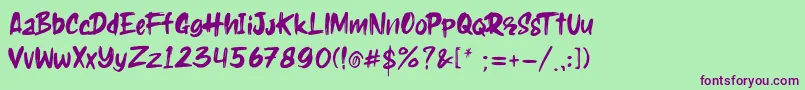 Holyrock Font – Purple Fonts on Green Background