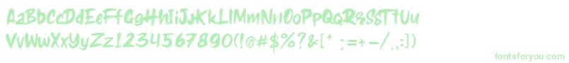 Holyrock Font – Green Fonts on White Background