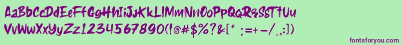 Holyrock Font – Purple Fonts on Green Background