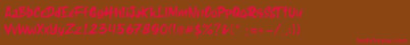 Holyrock Font – Red Fonts on Brown Background