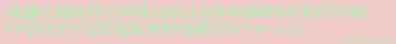 Holyv2c Font – Green Fonts on Pink Background