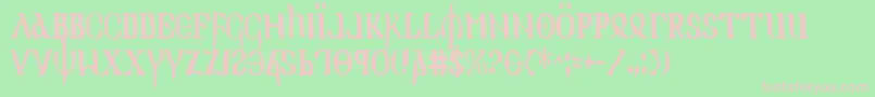 Holyv2c Font – Pink Fonts on Green Background