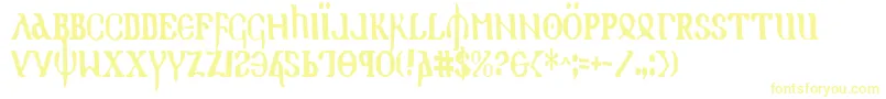 フォントHolyv2c – 黄色のフォント