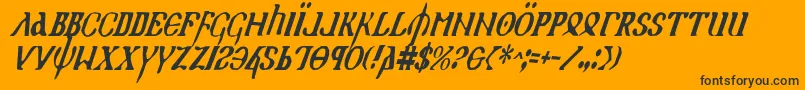 Holyv2ci Font – Black Fonts on Orange Background