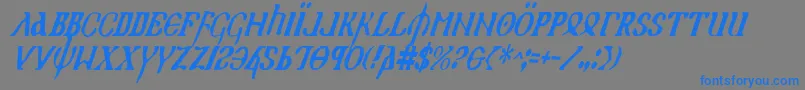 Holyv2ci Font – Blue Fonts on Gray Background