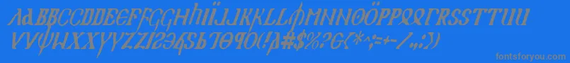 Holyv2ci Font – Gray Fonts on Blue Background