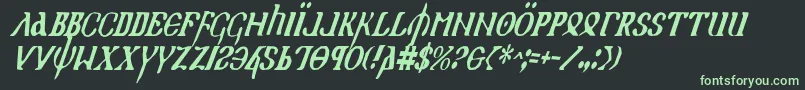Holyv2ci Font – Green Fonts on Black Background