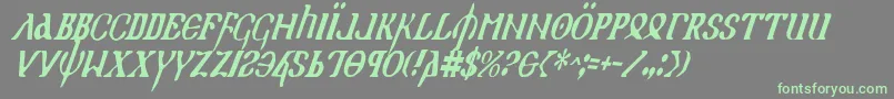 Holyv2ci Font – Green Fonts on Gray Background