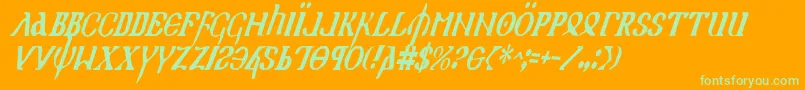 Holyv2ci Font – Green Fonts on Orange Background