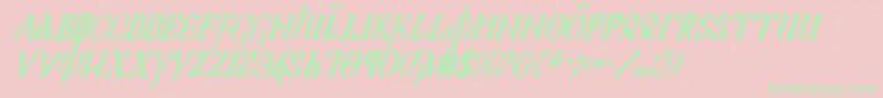 Holyv2ci Font – Green Fonts on Pink Background
