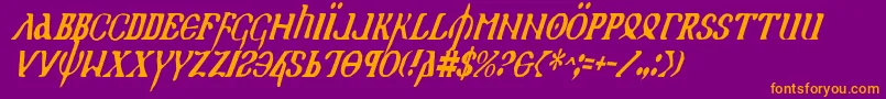 Holyv2ci Font – Orange Fonts on Purple Background