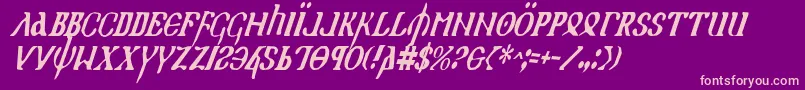 Holyv2ci Font – Pink Fonts on Purple Background