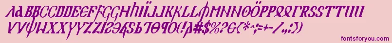 Holyv2ci Font – Purple Fonts on Pink Background