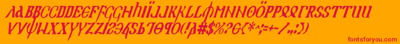 Holyv2ci Font – Red Fonts on Orange Background
