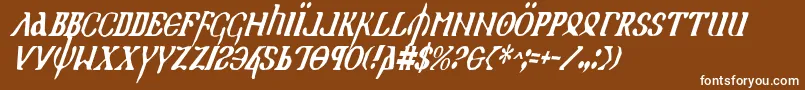 Holyv2ci Font – White Fonts on Brown Background