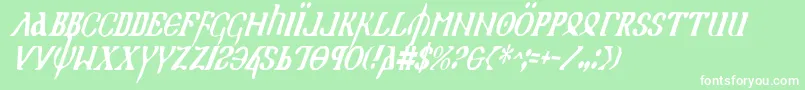 Holyv2ci Font – White Fonts on Green Background