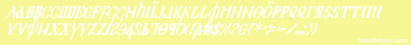 Holyv2ci Font – White Fonts on Yellow Background