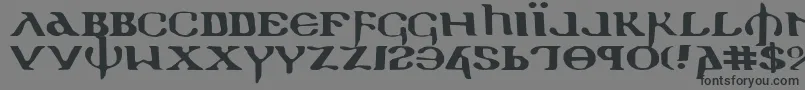 フォントHolyv2e – 黒い文字の灰色の背景