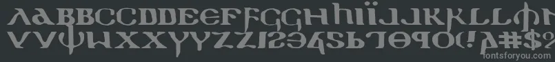 Holyv2e Font – Gray Fonts on Black Background