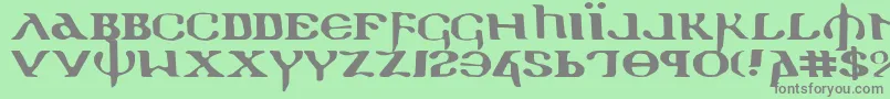 Holyv2e Font – Gray Fonts on Green Background