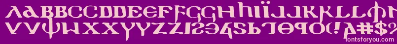 Holyv2e Font – Pink Fonts on Purple Background