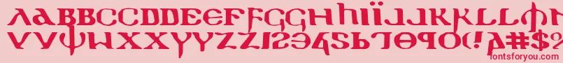 Holyv2e Font – Red Fonts on Pink Background